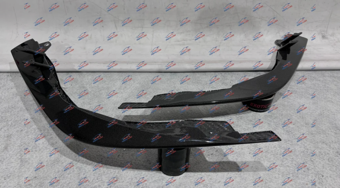 Ferrari F8 Tributo Spider front lip carbon L + R, OEM, Part number: 985890504