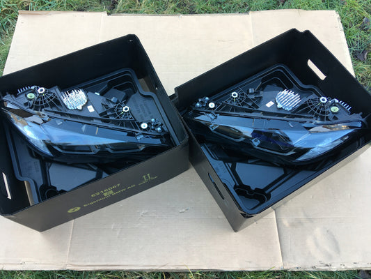 BMW 4 series USA headlight Black shadow line, L + R, OEM, Part number: